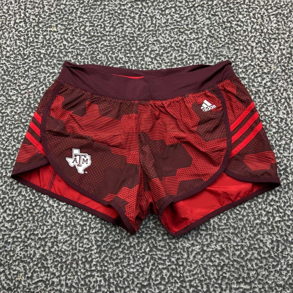Texas‎ A&M Aggies NCAA Athletic Shorts Women Small Red Adidas Climalite Size 30